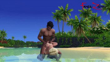 Big Black Cock fucks a girl who was nudist tanning at public beach