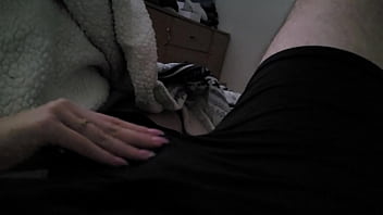 step sis rubs cock through boxers and pulls me out for cumshot